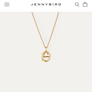 Jenny Bird Monogram E Necklace in Gold BNNW